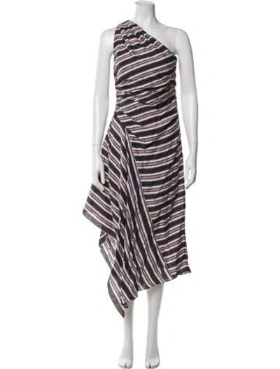 Pre-owned A.l.c Linen Long Dress In Multi