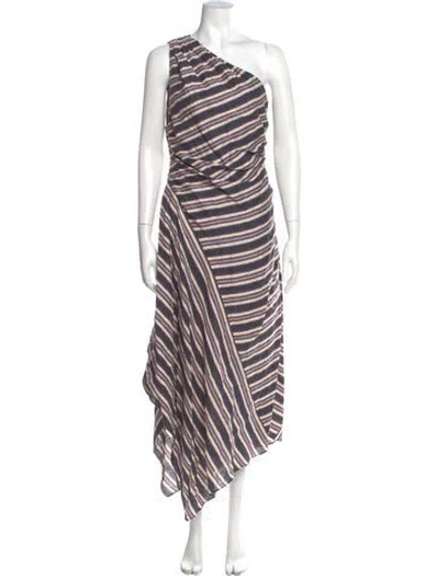 Pre-owned A.l.c Linen Long Dress In Multi