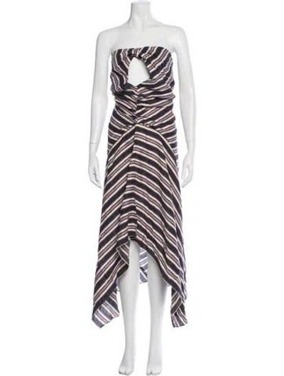Pre-owned A.l.c Linen Long Dress In Multi