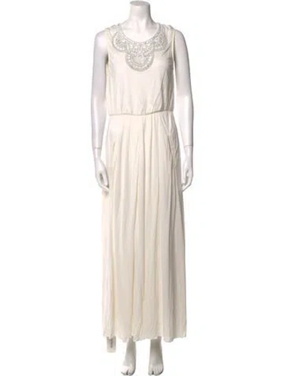 Pre-owned A.l.c Linen Long Dress In Neutral