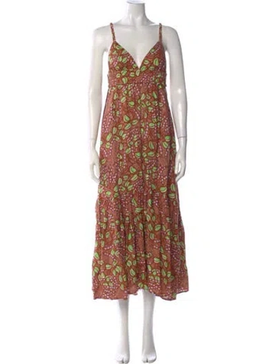 Pre-owned A.l.c Linen Long Dress In Pink