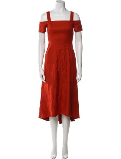 Pre-owned A.l.c Linen Long Dress In Red