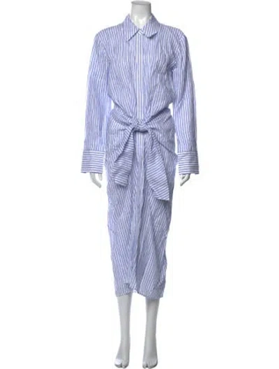 Pre-owned A.l.c Linen Long Dress W/ Tags In Blue