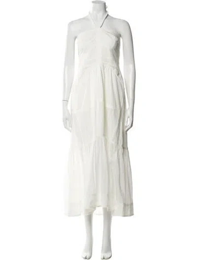 Pre-owned A.l.c Linen Long Dress In White