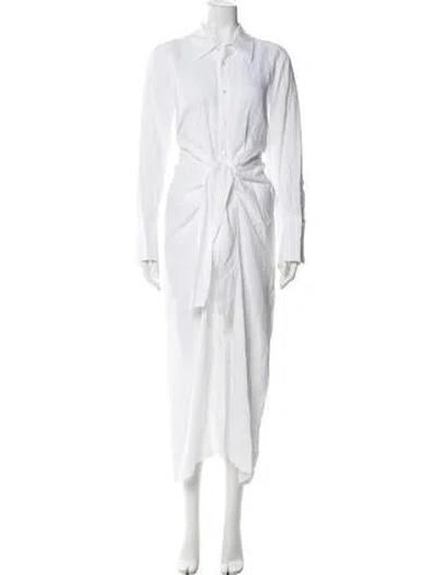 Pre-owned A.l.c Linen Long Dress In White