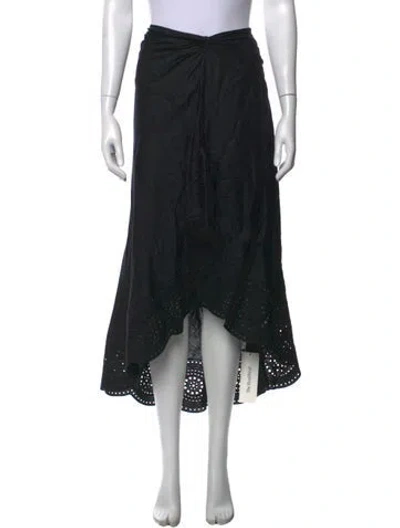 Pre-owned A.l.c Linen Long Skirt In Black