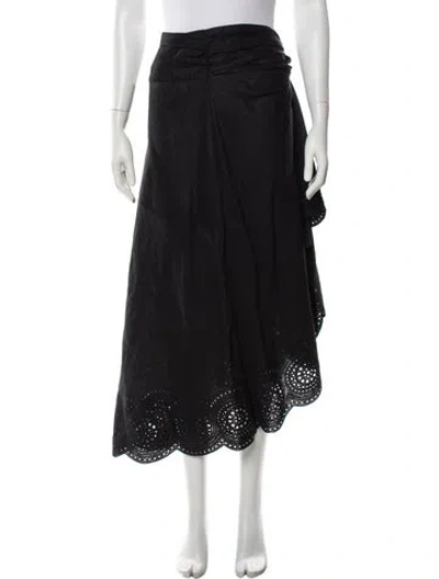 Pre-owned A.l.c Linen Long Skirt In Blue