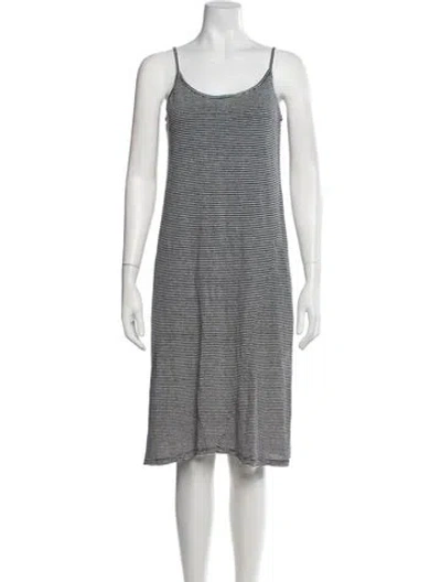 Pre-owned A.l.c Linen Midi Length Dress In Black