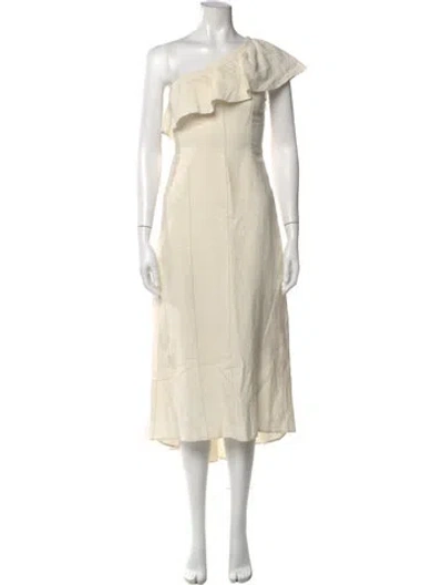 Pre-owned A.l.c Linen Midi Length Dress In Multi