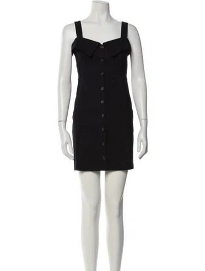 Pre-owned A.l.c Linen Mini Dress In Black