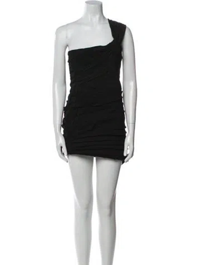Pre-owned A.l.c Linen Mini Dress In Black