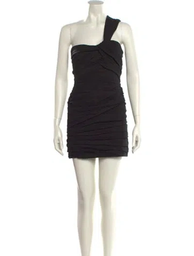 Pre-owned A.l.c Linen Mini Dress In Black