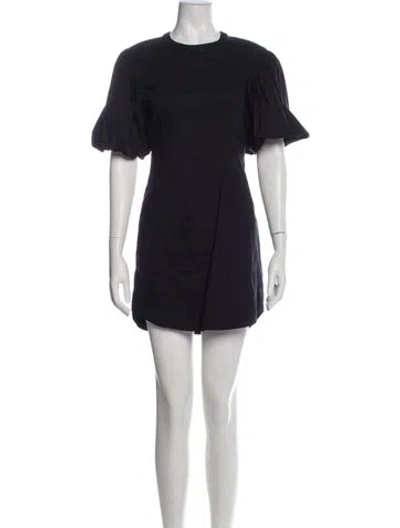 Pre-owned A.l.c Linen Mini Dress In Black