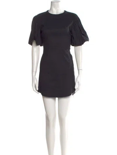 Pre-owned A.l.c Linen Mini Dress In Black