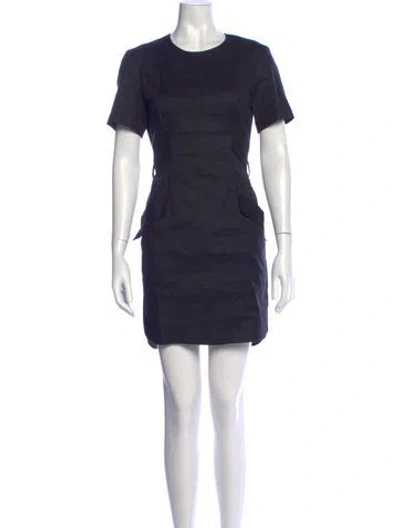 Pre-owned A.l.c Linen Mini Dress In Black