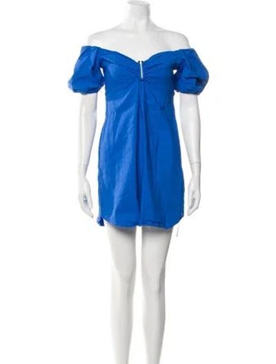 Pre-owned A.l.c Linen Mini Dress In Blue