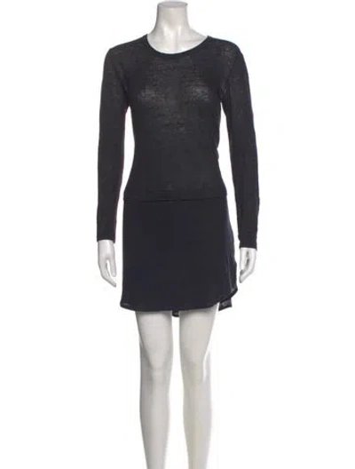 Pre-owned A.l.c Linen Mini Dress In Gray