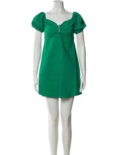 Pre-owned A.l.c Linen Mini Dress In Green