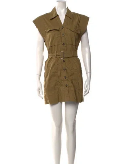 Pre-owned A.l.c Linen Mini Dress In Neutral