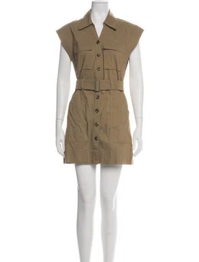 Pre-owned A.l.c Linen Mini Dress In Neutral
