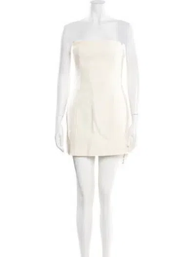 Pre-owned A.l.c Linen Mini Dress In Neutrals
