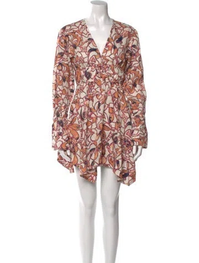 Pre-owned A.l.c Linen Mini Dress In Orange