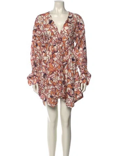 Pre-owned A.l.c Linen Mini Dress In Orange