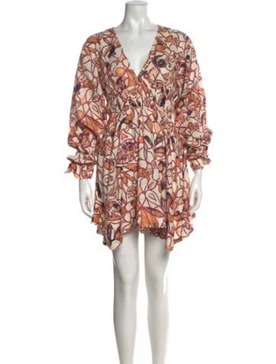Pre-owned A.l.c Linen Mini Dress In Orange