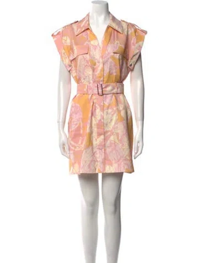 Pre-owned A.l.c Linen Mini Dress In Pink