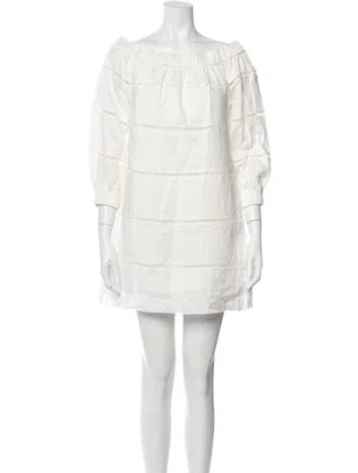 Pre-owned A.l.c Linen Mini Dress W/ Tags In Neutral