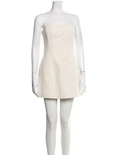 Pre-owned A.l.c Linen Mini Dress W/ Tags In Neutrals