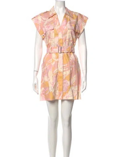 Pre-owned A.l.c Linen Mini Dress W/ Tags In Pink