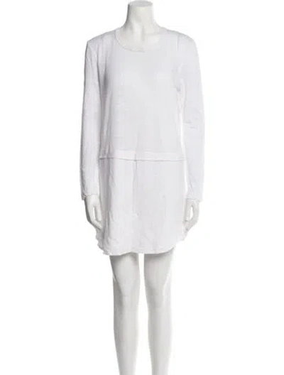 Pre-owned A.l.c Linen Mini Dress In White