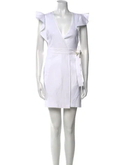 Pre-owned A.l.c Linen Mini Dress In White
