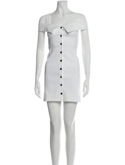 Pre-owned A.l.c Linen Mini Dress In White
