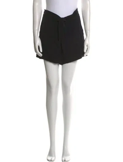 Pre-owned A.l.c Linen Mini Shorts In Black