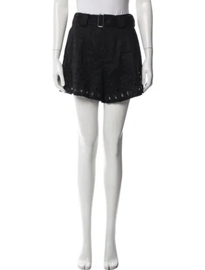 Pre-owned A.l.c Linen Mini Shorts In Black