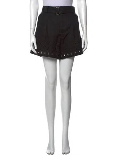 Pre-owned A.l.c Linen Mini Shorts In Black