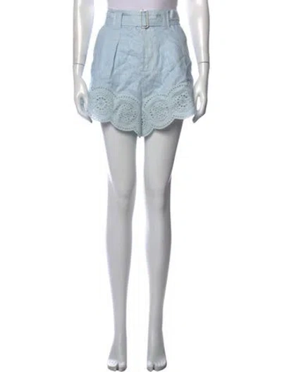Pre-owned A.l.c Linen Mini Shorts In Blue