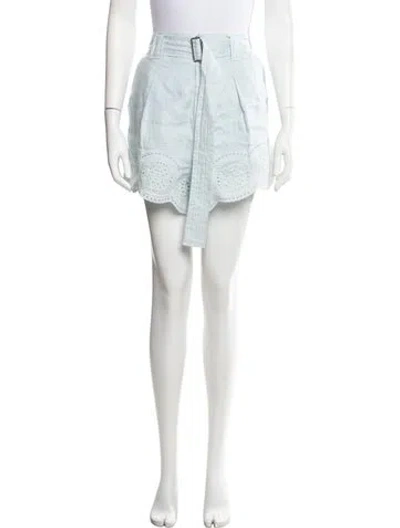 Pre-owned A.l.c Linen Mini Shorts In Blue