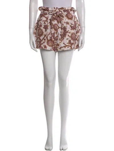 Pre-owned A.l.c Linen Mini Shorts In Brown