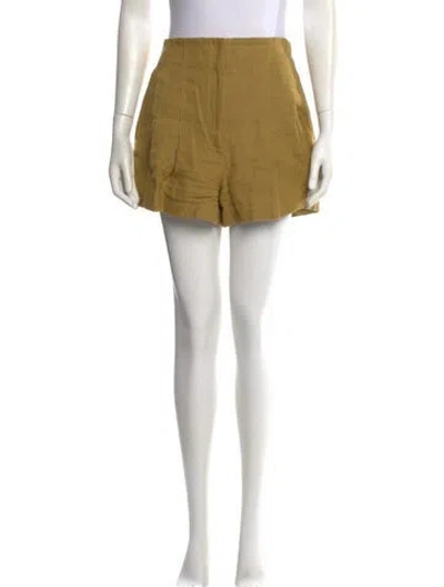 Pre-owned A.l.c Linen Mini Shorts In Green