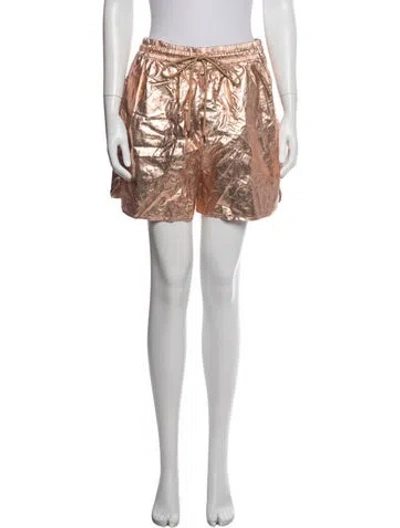 Pre-owned A.l.c Linen Mini Shorts In Metallic/orange