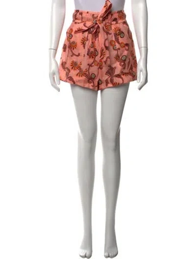 Pre-owned A.l.c Linen Mini Shorts In Orange