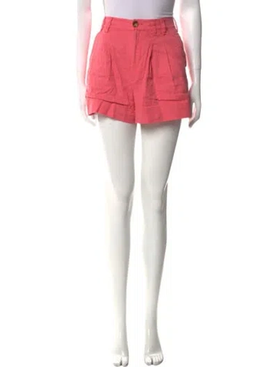 Pre-owned A.l.c Linen Mini Shorts In Pink