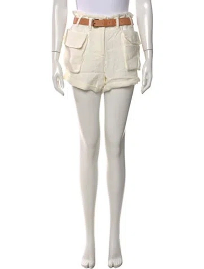 Pre-owned A.l.c Linen Mini Shorts W/ Tags In Neutral