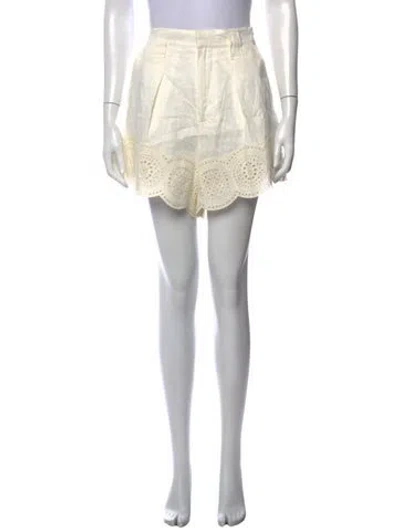 Pre-owned A.l.c Linen Mini Shorts W/ Tags In White