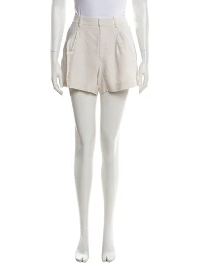 Pre-owned A.l.c Linen Mini Shorts In White