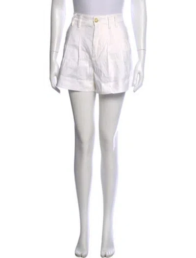 Pre-owned A.l.c Linen Mini Shorts In White