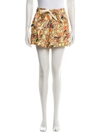 Pre-owned A.l.c Linen Mini Shorts In Yellow